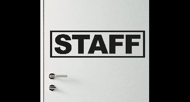 Muursticker bord Staff