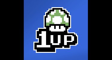 Muursticker videogames 1 up