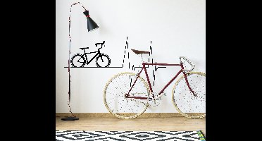 Muursticker fiets met hartslagen