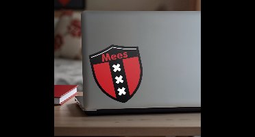 Amsterdams schild met gepersonaliseerde naam vlaggen sticker