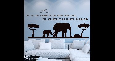 Muursticker Olifanten quote