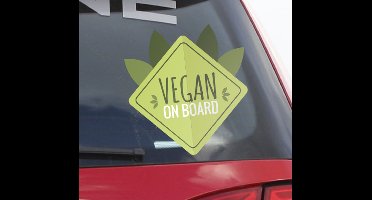 Sticker vegan on board