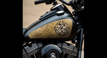 Bloemen motor sticker