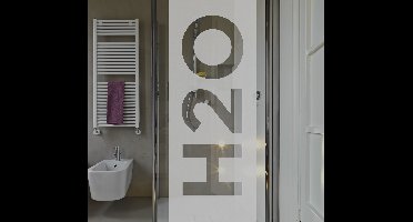 Douchewand sticker H2O