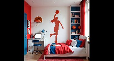 Vrouwelijke speler basketbal sticker