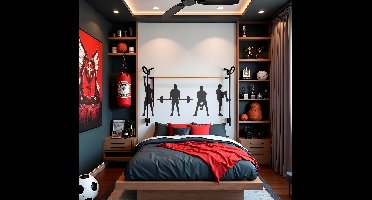 Sterke mannen fitness sport sticker