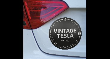 Vintage tesla autosticker