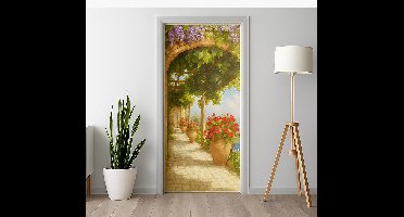 Ontwerp van de provence-uitzichten deursticker