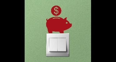 Schakelaarsticker spaarvarken