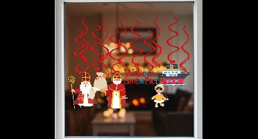 Sinterklaas swirl decoratie etalage sticker