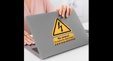Raak het elektrische apparaat niet aan! laptop sticker
