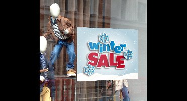 Etalage sticker winter sale