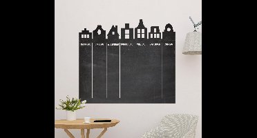 Weekplannerkrijtbord sticker huisjes