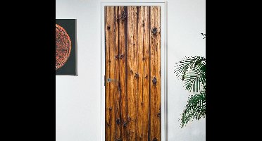 Deursticker hout antiek
