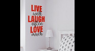 Muursticker Live Laugh Love