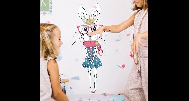 Muursticker trendy konijn