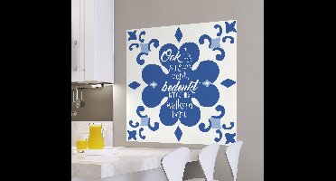 Sticker tegel delfts blauw gene cent