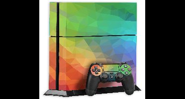 PS4 sticker geometrisch regenboog