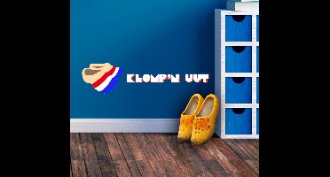 Tekst sticker Klompen uut