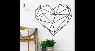 Tienerkamer muursticker origami hart