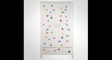 Set van 39 meubelsticker pastel kleurige driehoeken