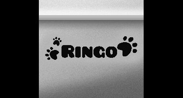 Honden naam sticker garage