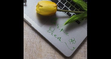 Laptop sticker carpe diem bloem