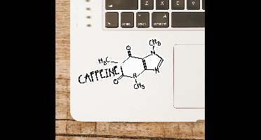 Laptop sticker cafeïne molecuul