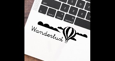 Laptop sticker wanderlust luchtballon