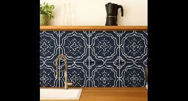 Tegelsticker nachtelijke geometrische mozaïek