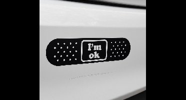 Autosticker "ik ben oké" pleister