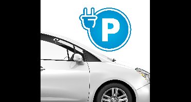 Bedrijfsstickers electrische auto parkeerplaats