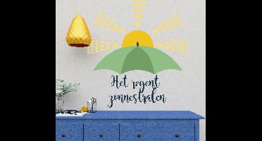 Muurstickers tienerkamer het regent zonnestralen