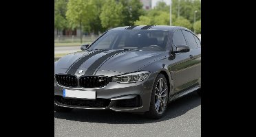 Autosticker eenvoudige monochrome dubbele streep