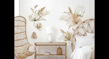 Muursticker tropisch gedroogd gras