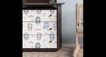 Muurstickers kinderkamer patroon schaapjes