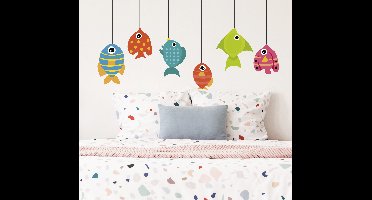 Muurstickers dieren hangende visjes