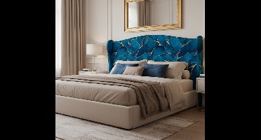 Meubel sticker teal marmerimitatie