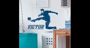 Muurstickers sport gepersonaliseerde voetbalspeler