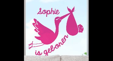 Raamsticker kinderkamer meisje geboren met naam