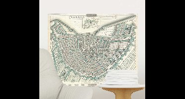 Landen stickers oude kaart Amsterdam