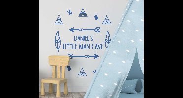 Deurstickers Little Man Cave tekst
