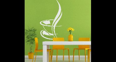 Muursticker keuken warme kop koffie