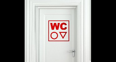 Deursticker aanwijzing WC