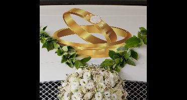 Bruiloft stickers gouden ringen