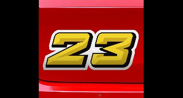 Auto sticker gepersonaliseerde nummers