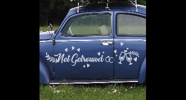 Decoratie huwelijk auto sticker