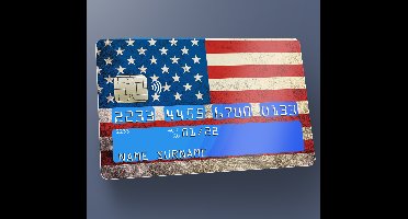 Pinpas sticker met Amerikaanse vlag