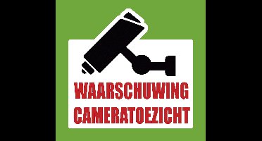 Waarschuwing- camerabewaking teken zelfklevende sticker
