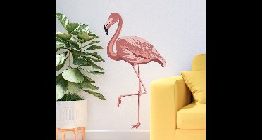 Vogel muursticker flamingo